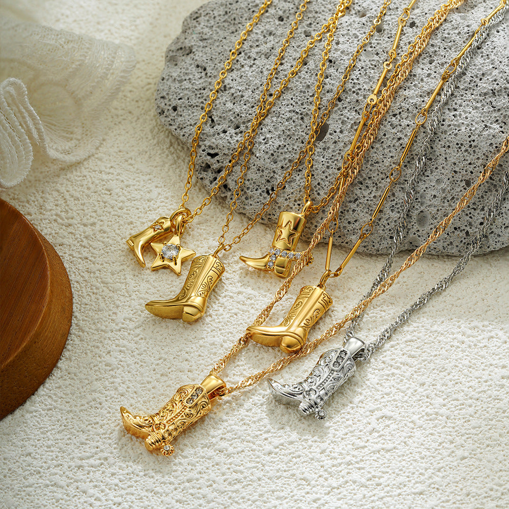 Johana – Collana delicata con pendenti dorati