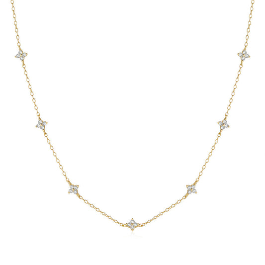 Veronica – Catenina sottile in argento con pendente verticale