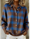 LIZZA™ - SOFT HOODIE BLOUSE WITH CHECK PATTERN