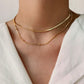 Klara – Collana dorata semplice a doppio strato con lucentezza moderna