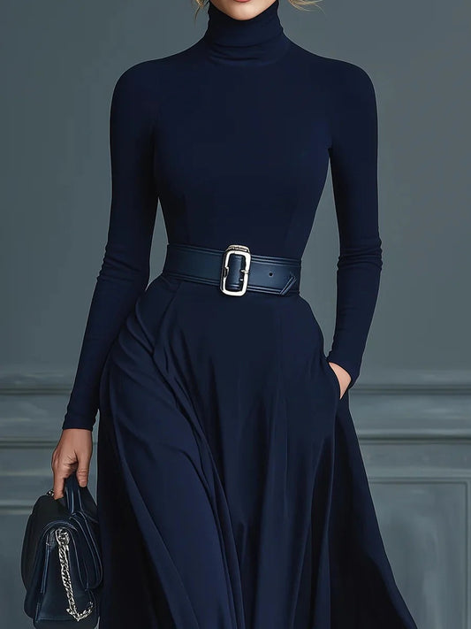 CORTLISS | HIGH-NECK MAXI DRESS