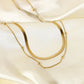 Klara – Collana dorata semplice a doppio strato con lucentezza moderna