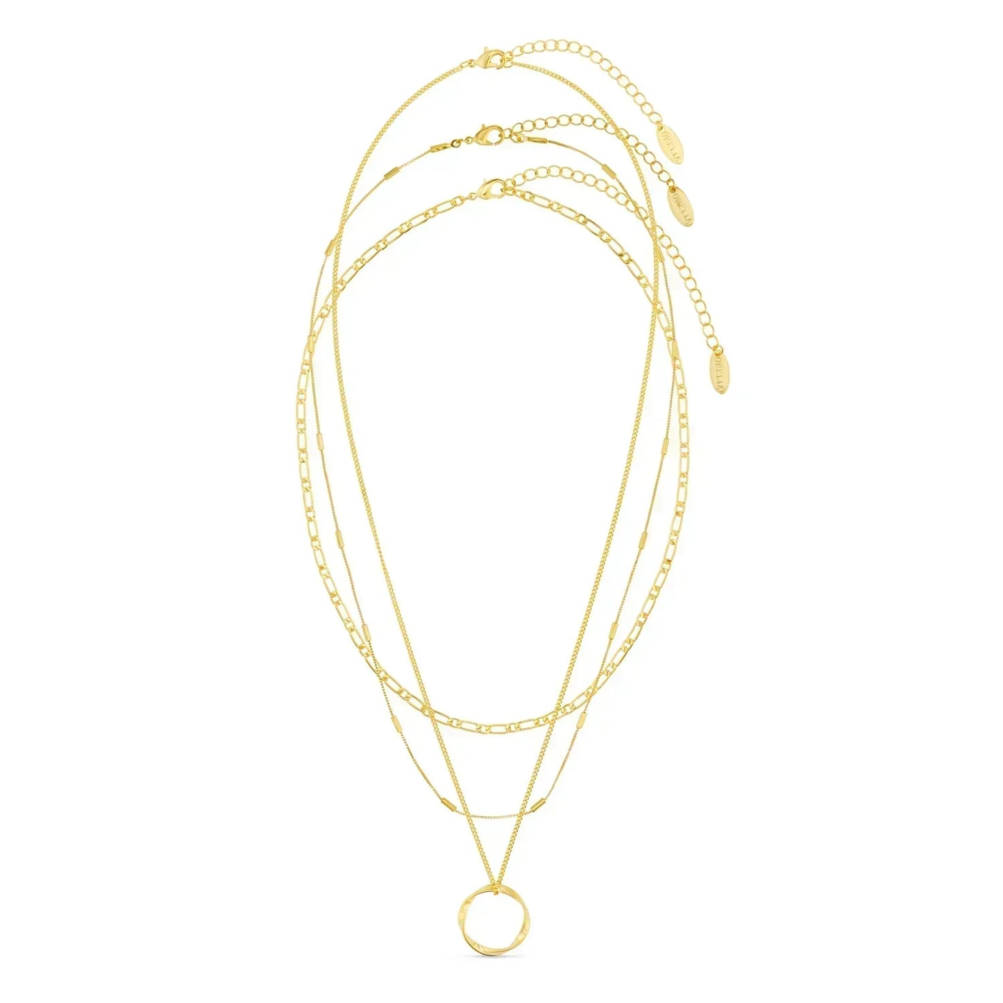 Ruth – Collana dorata con pendente strutturato
