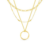 Ruth – Collana dorata con pendente strutturato