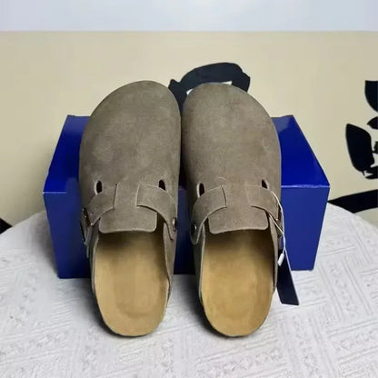 Retro Leather Mule Sandals for Women & Men | Casual Anti-Slip Beach Shoes – Elisa London