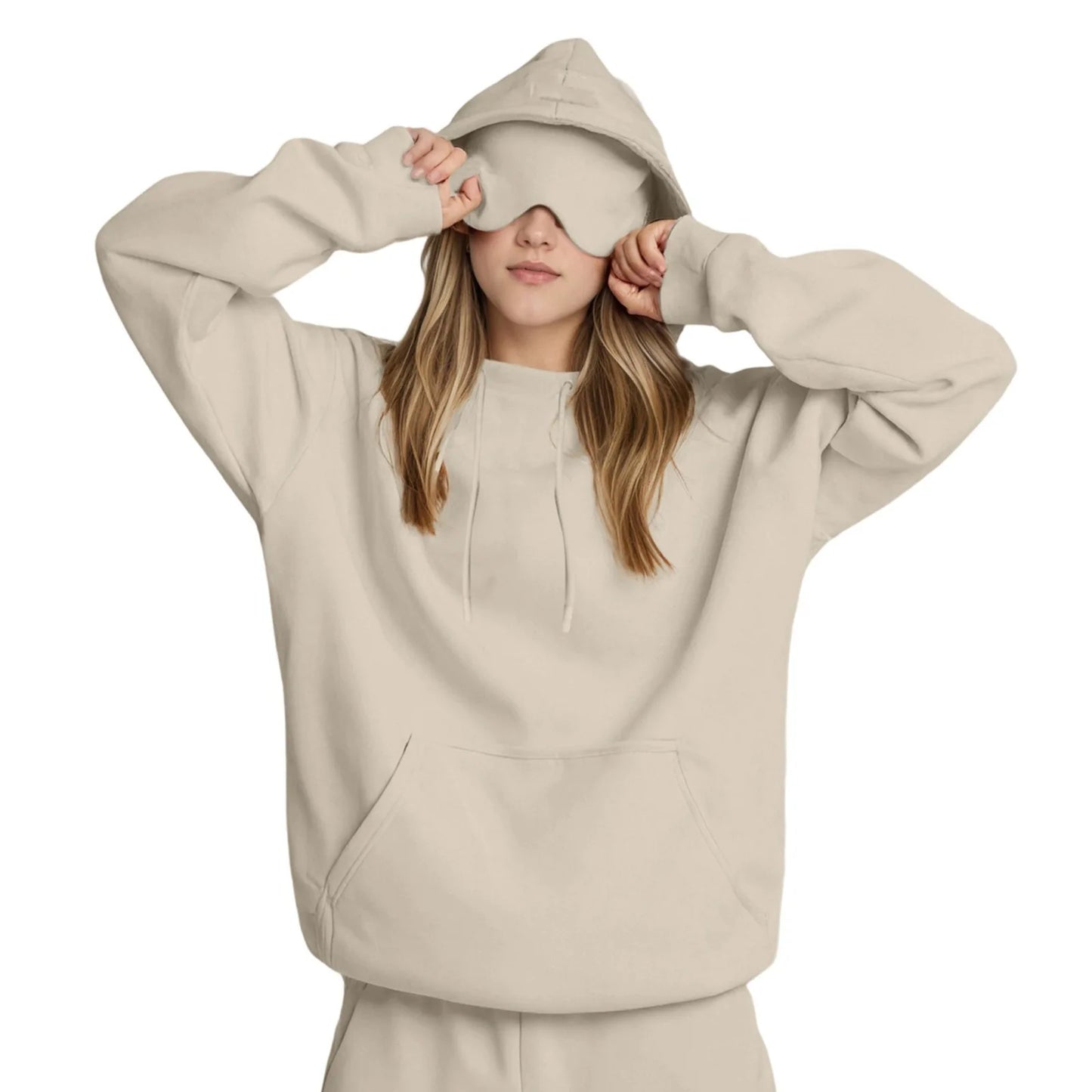The Dream Hoodie – Women’s Oversized Hoodie with Built-in Eye Mask for Sleep & Travel