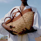 Retro Woven Tote Bag for Women | Large Boho Shoulder Handbag – Elisa London