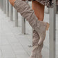 ELVORIA | HIGH-KNEE BOOT WITH ZIPPER