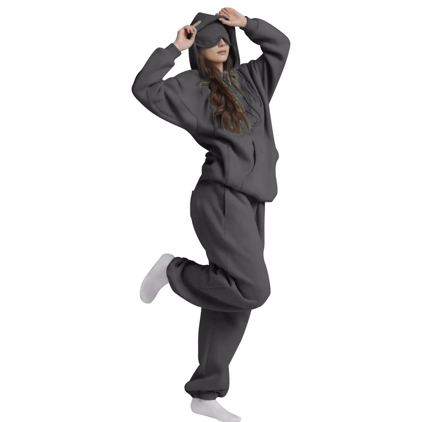 The Dream Hoodie – Women’s Oversized Hoodie with Built-in Eye Mask for Sleep & Travel