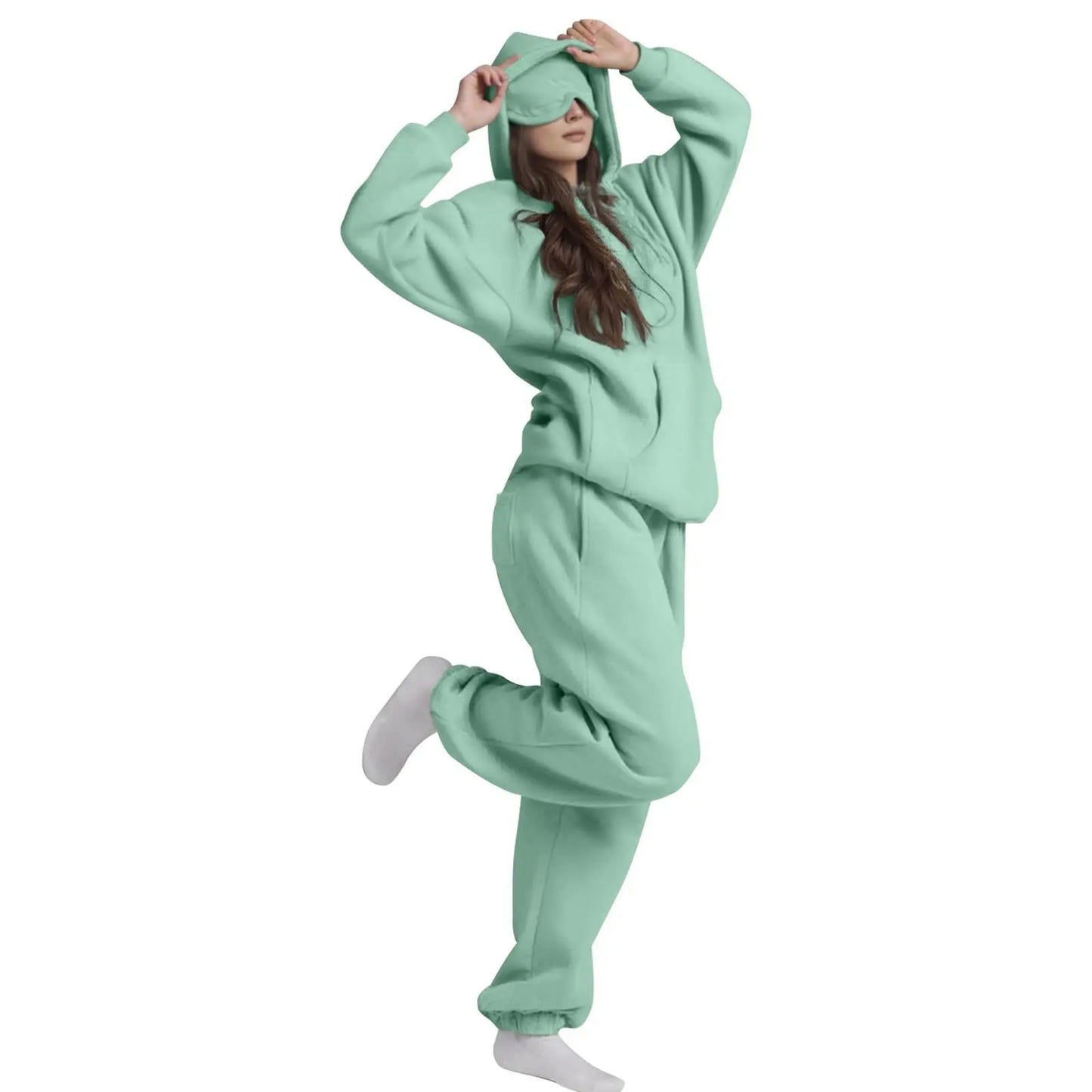 The Dream Hoodie – Women’s Oversized Hoodie with Built-in Eye Mask for Sleep & Travel