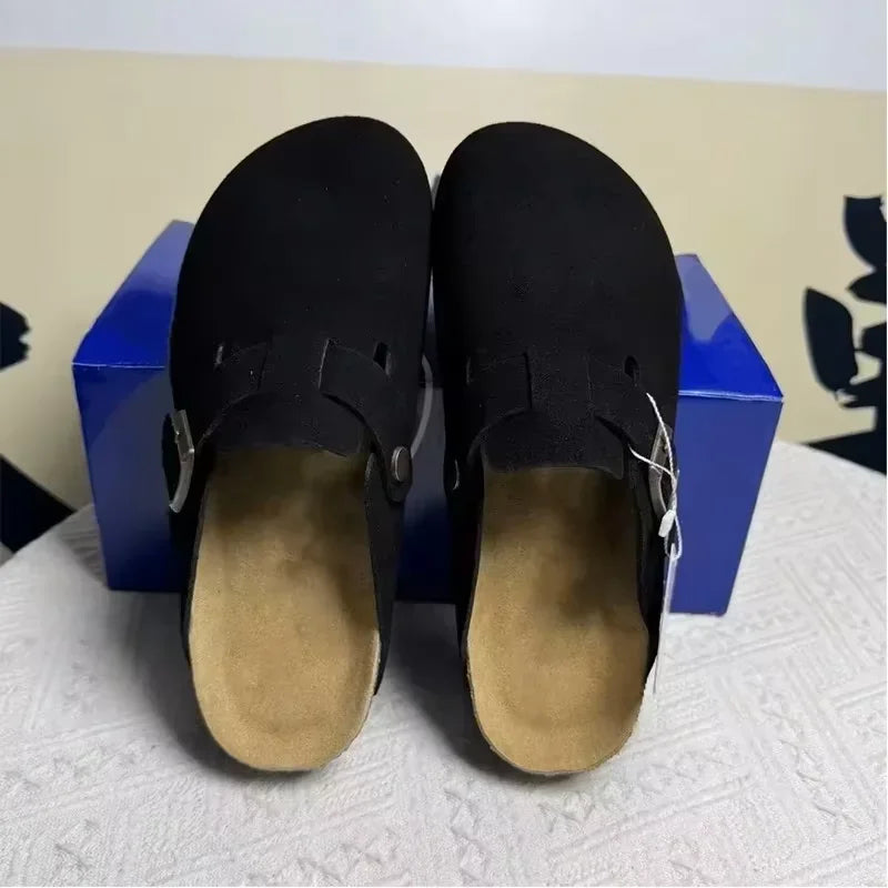 Retro Leather Mule Sandals for Women & Men | Casual Anti-Slip Beach Shoes – Elisa London