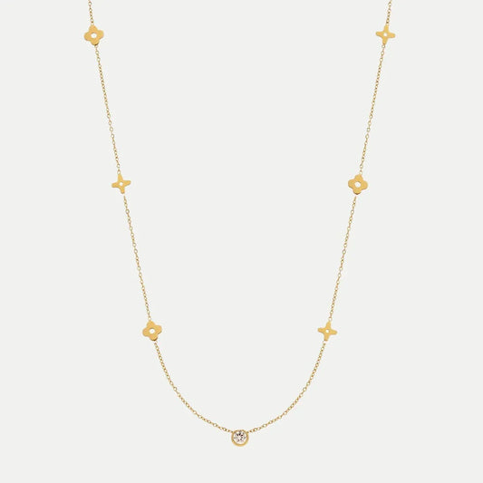 Carina – Collana dorata con accenti colorati