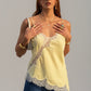 Women's Asymmetrical Lace Cami Top – Sleeveless Backless Y2K Slip Tank