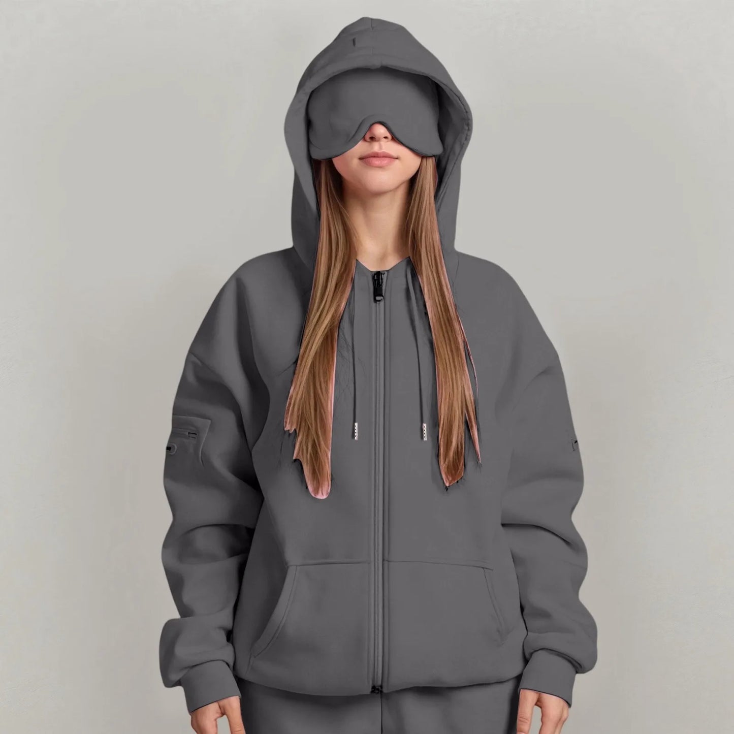 The Dream Hoodie – Women’s Oversized Hoodie with Built-in Eye Mask for Sleep & Travel