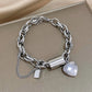 CHUNKY GOLD HEART BRACELET