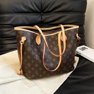 Vintage Leather Luxury Tote | Designer Crossbody Shopper Bag for Women