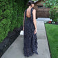 Elegant Women's Polka Dot Maxi Dress