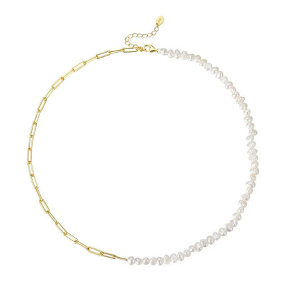 Livia – Collana dorata delicata con struttura a maglie