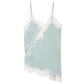 Women's Asymmetrical Lace Cami Top – Sleeveless Backless Y2K Slip Tank