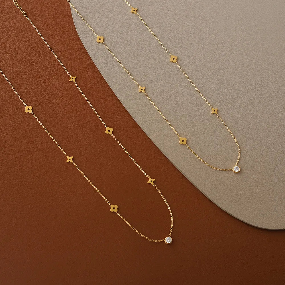 Carina – Collana dorata con accenti colorati