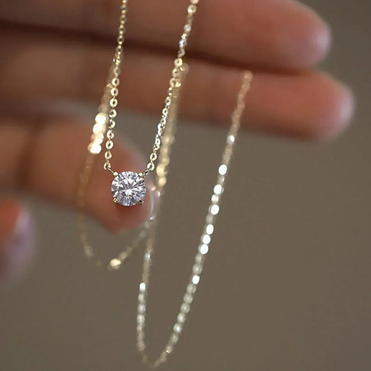 Rafaela - Collana in zircone argento placcato oro 18K