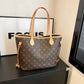 Vintage Leather Luxury Tote | Designer Crossbody Shopper Bag for Women