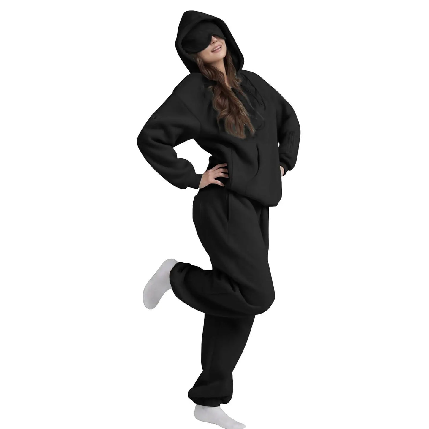 The Dream Hoodie – Women’s Oversized Hoodie with Built-in Eye Mask for Sleep & Travel