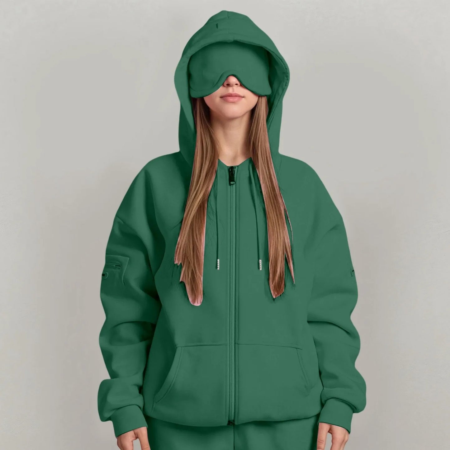 The Dream Hoodie – Women’s Oversized Hoodie with Built-in Eye Mask for Sleep & Travel