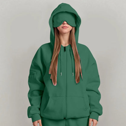 The Dream Hoodie – Women’s Oversized Hoodie with Built-in Eye Mask for Sleep & Travel