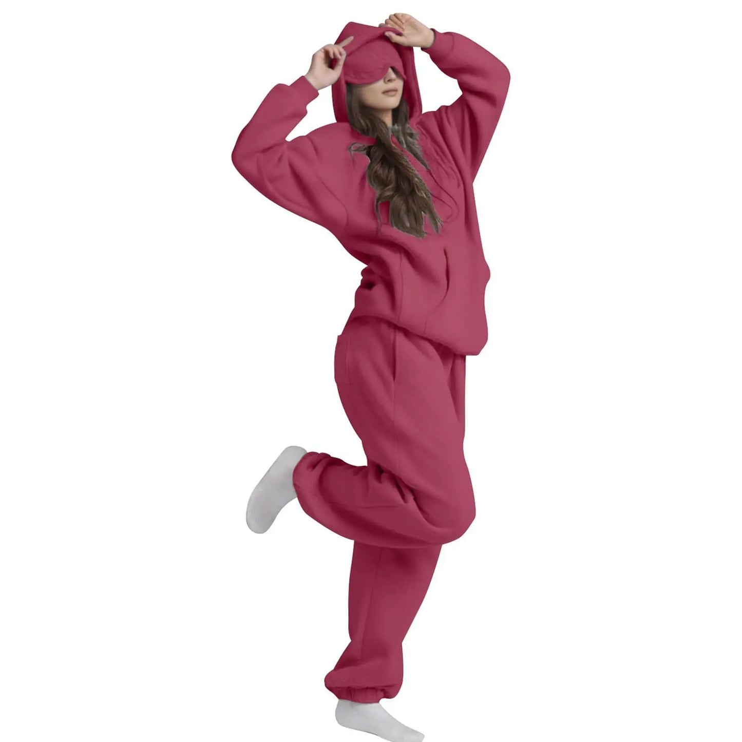 The Dream Hoodie – Women’s Oversized Hoodie with Built-in Eye Mask for Sleep & Travel