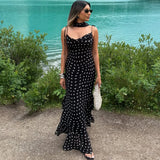 Elegant Women's Polka Dot Maxi Dress