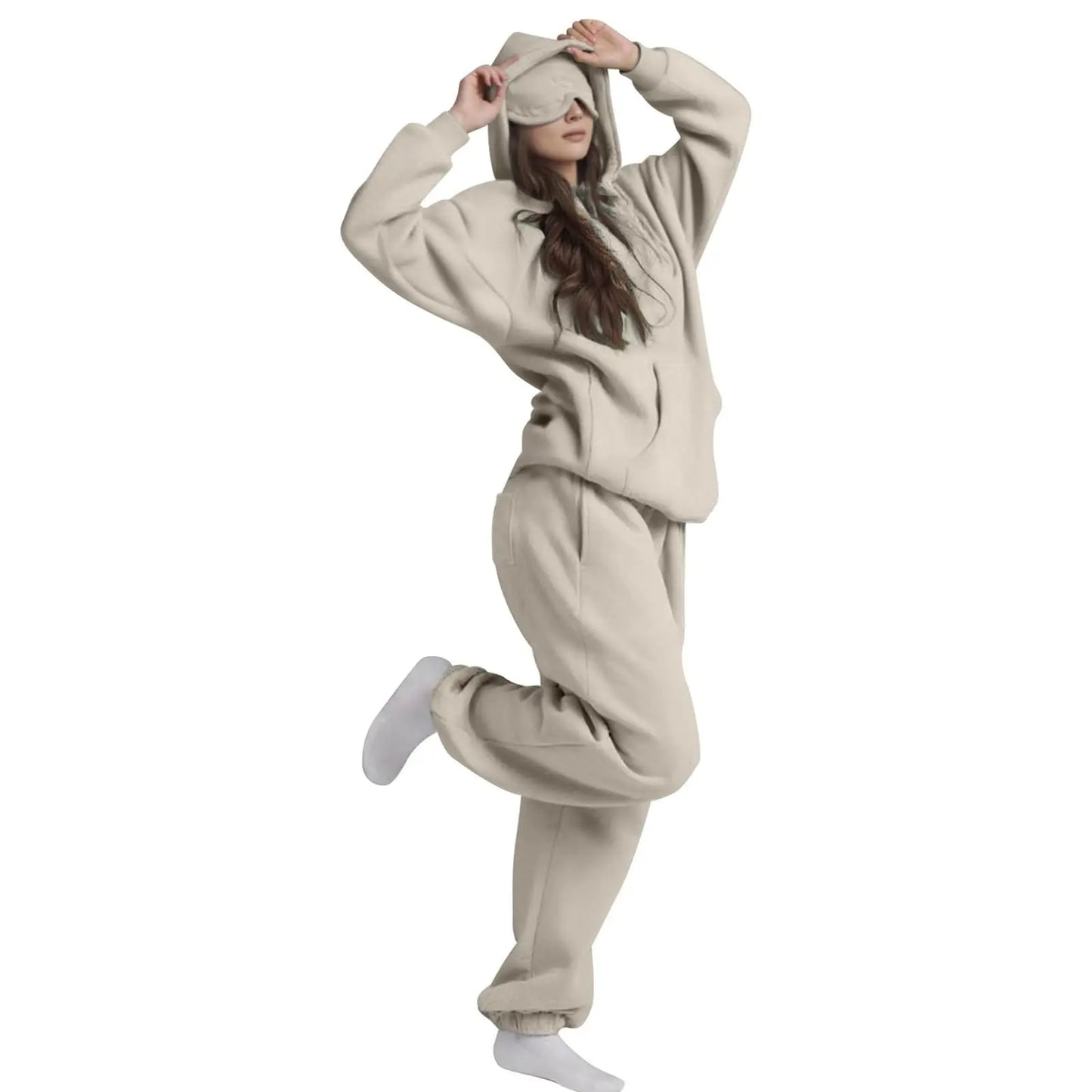 The Dream Hoodie – Women’s Oversized Hoodie with Built-in Eye Mask for Sleep & Travel