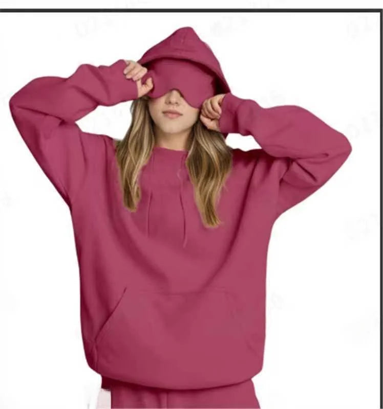 The Dream Hoodie – Women’s Oversized Hoodie with Built-in Eye Mask for Sleep & Travel