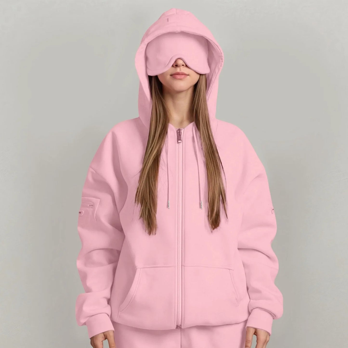 The Dream Hoodie – Women’s Oversized Hoodie with Built-in Eye Mask for Sleep & Travel