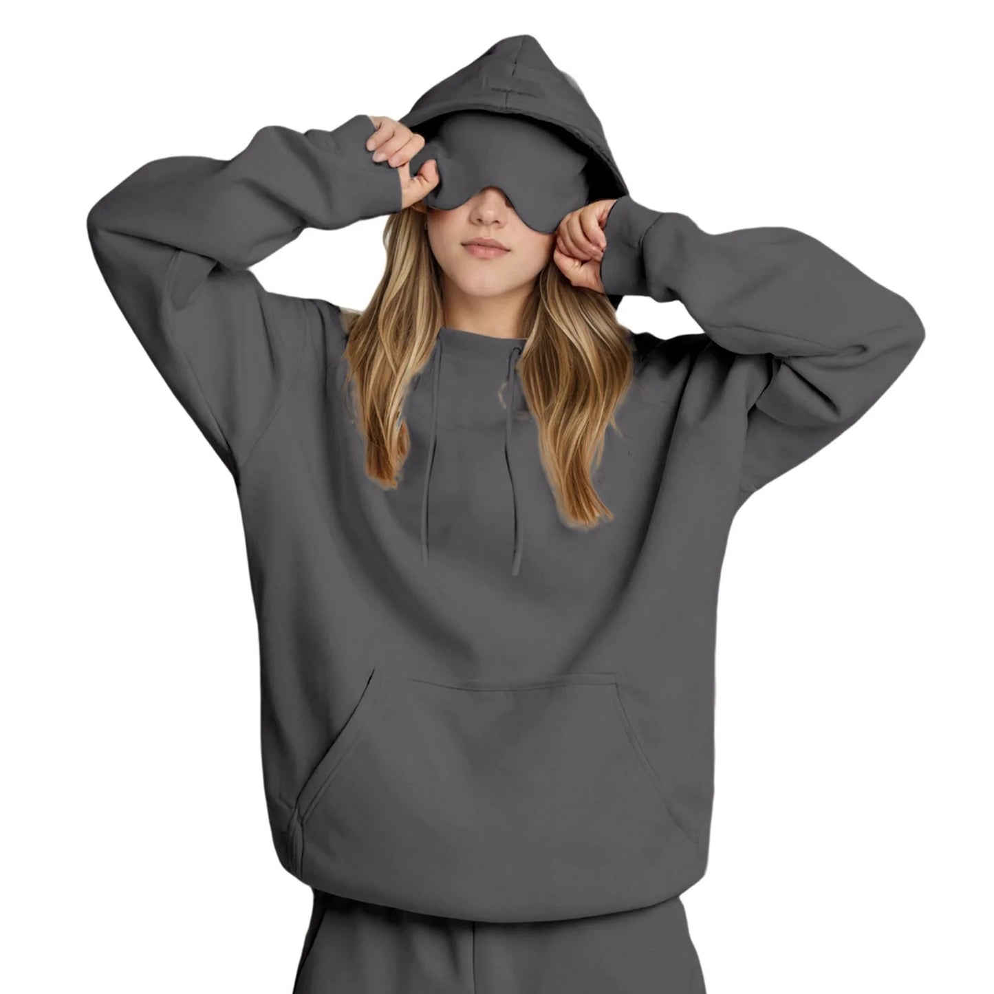 The Dream Hoodie – Women’s Oversized Hoodie with Built-in Eye Mask for Sleep & Travel