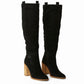 SUEVIRA™ | SUEDE BLOCK HEEL BOOTS