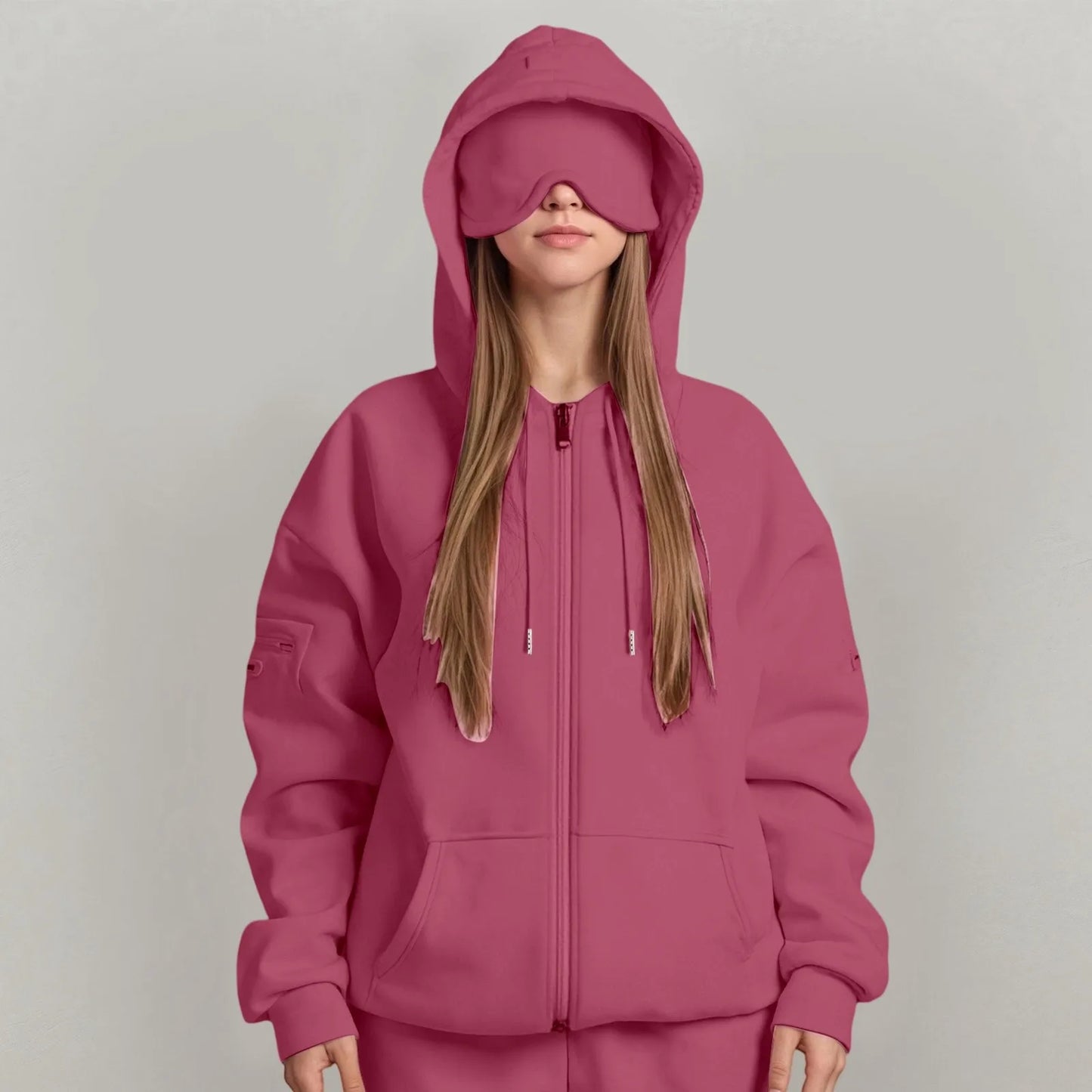 The Dream Hoodie – Women’s Oversized Hoodie with Built-in Eye Mask for Sleep & Travel