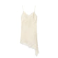Women's Lace Satin Mini Dress – Asymmetrical Backless Sexy Party & Beach Dres