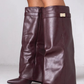 RACHELLE | Vegan Leather Ankle Boots | Buckle Detail Boots Women
