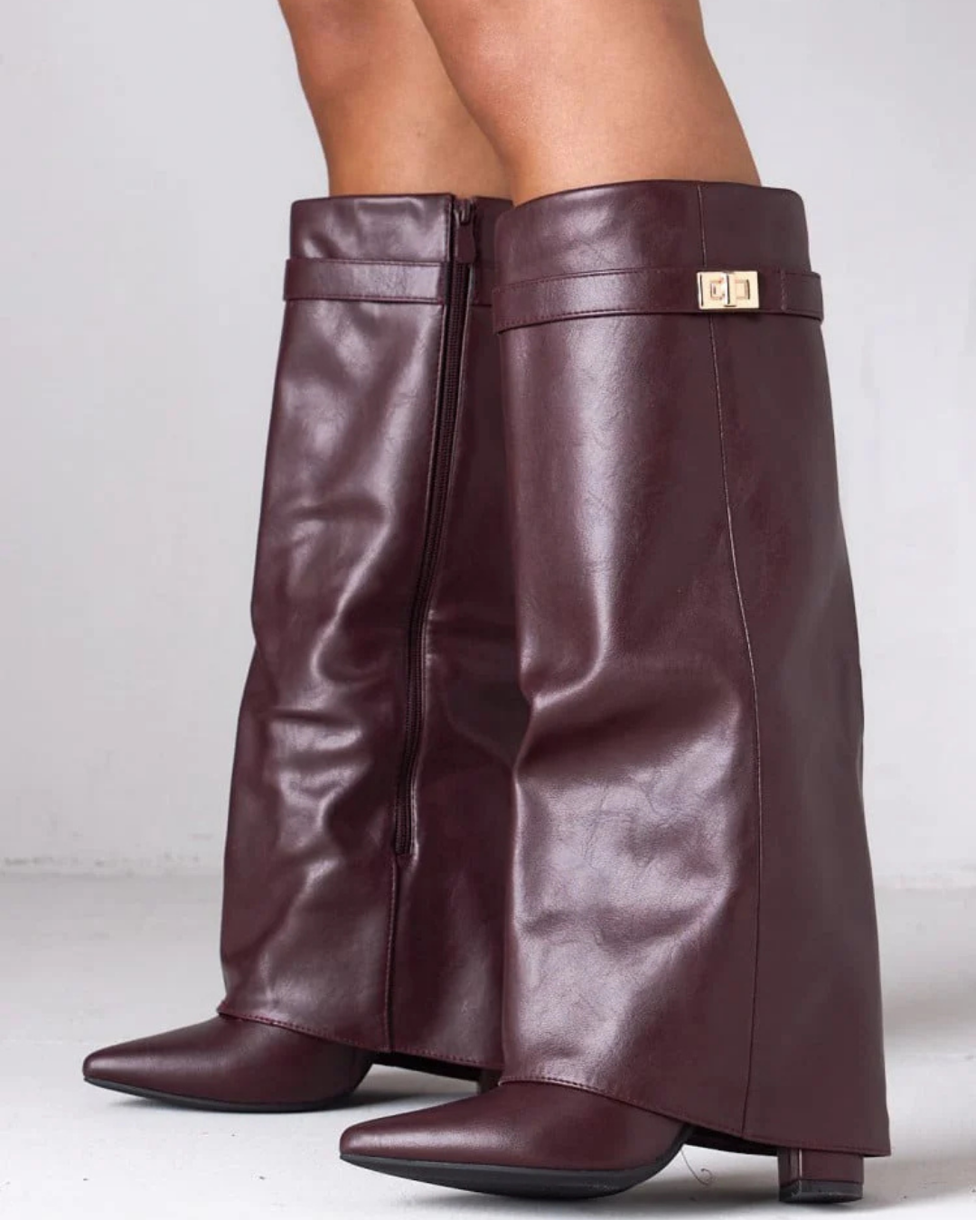 RACHELLE | Vegan Leather Ankle Boots | Buckle Detail Boots Women