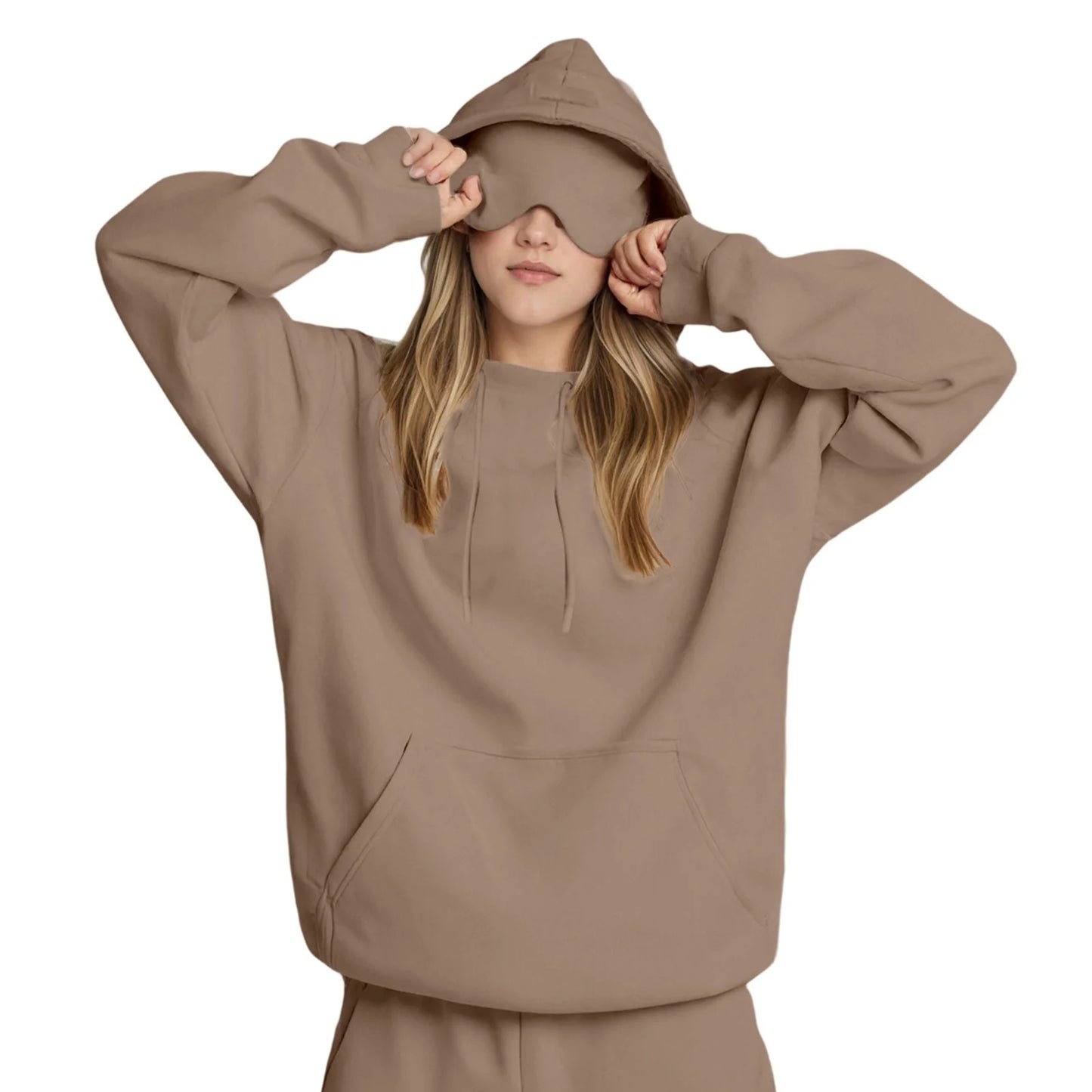 The Dream Hoodie – Women’s Oversized Hoodie with Built-in Eye Mask for Sleep & Travel