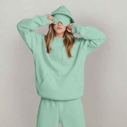 The Dream Hoodie – Women’s Oversized Hoodie with Built-in Eye Mask for Sleep & Travel