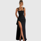 CELL | ELEGANT FORMAL SLIP MAXI DRESS WITH OPEN BACK