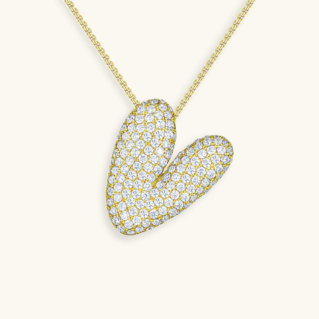 Melanie – Collana dorata con doppio cuore