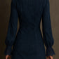 EUDORA VINTAGE BLUE SUEDE LACE TRIM MINI DRESS