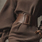 BLETHE WOMEN'S DARK BROWN VERSATILE MINI DRESS