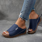 Slip-On Wedge Sandals with Open Toe for Women