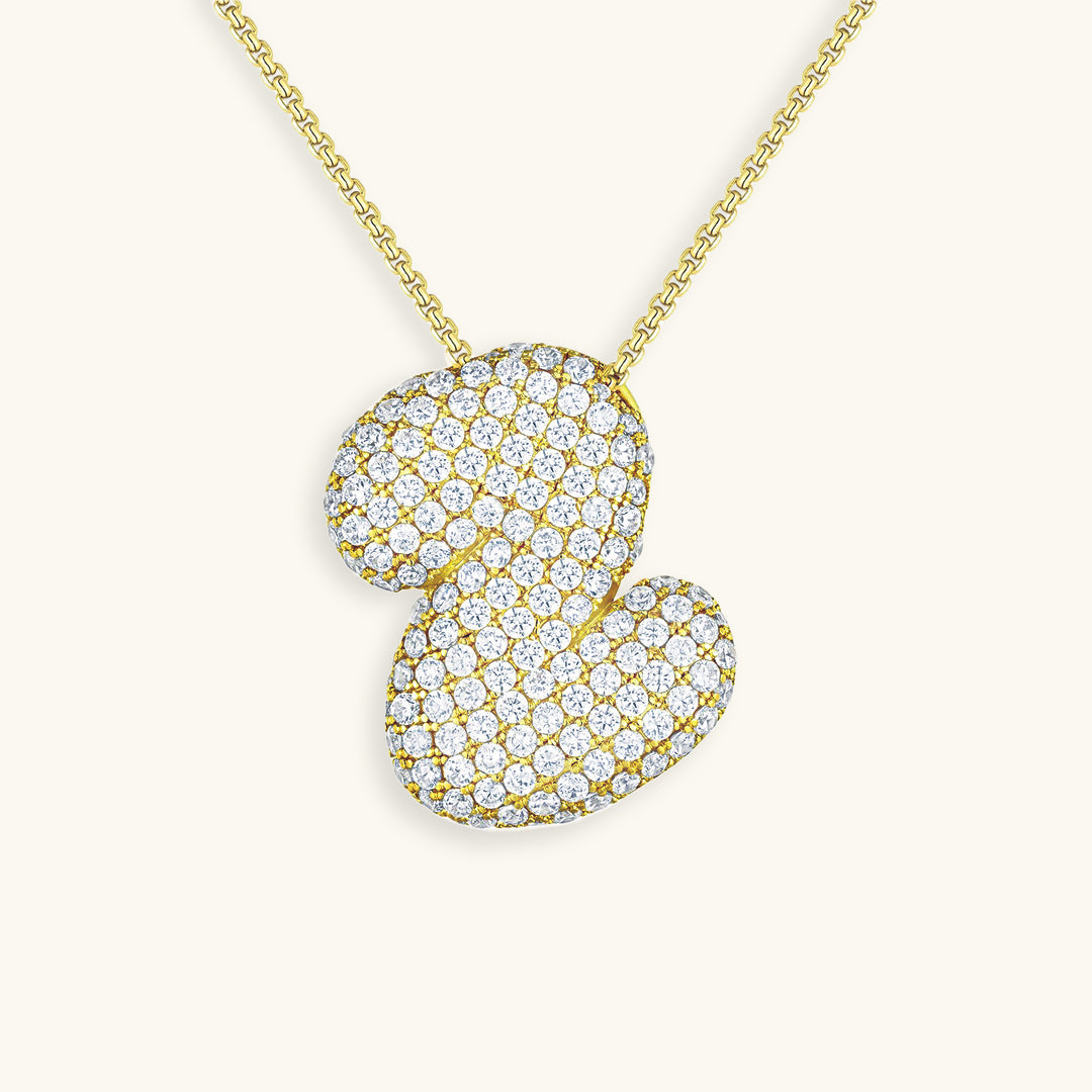Melanie – Collana dorata con doppio cuore