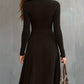 ZINNIA | ZIPPERED LONG SLEEVE DRESS WITH STRETCH FABRIC