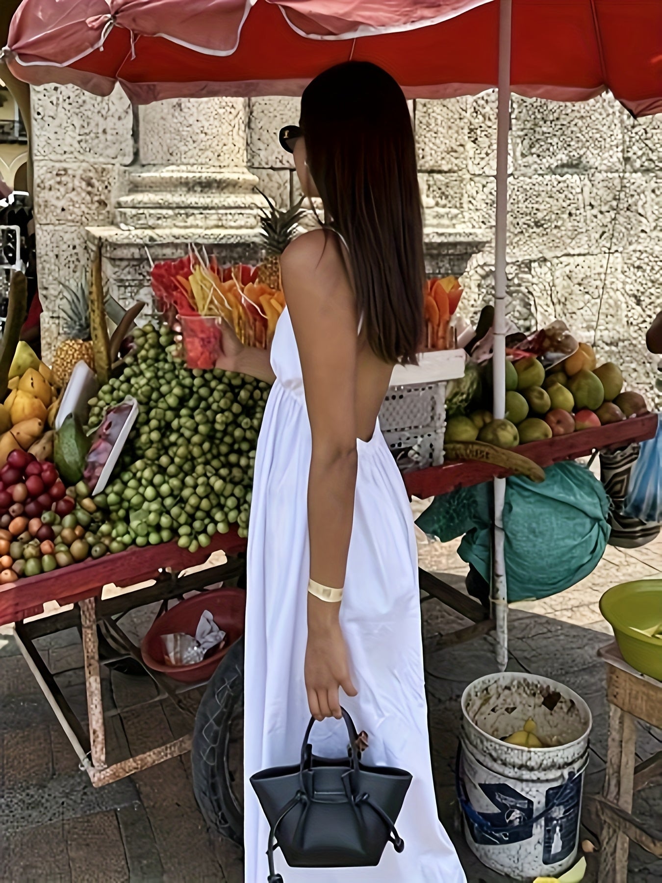 Women's Backless Spaghetti Strap Slip Dress